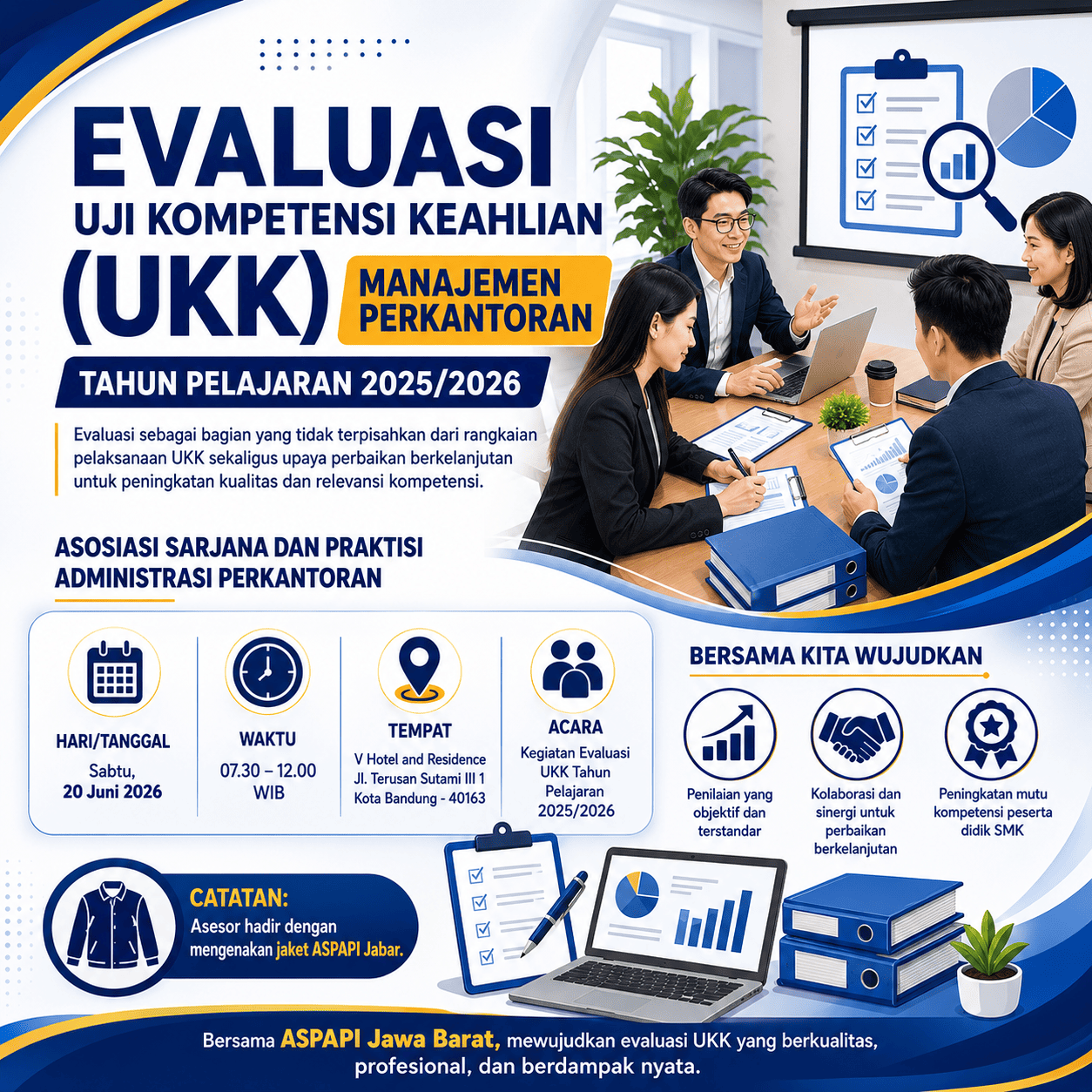 Evaluasi Uji Kompetensi Keahlian (UKK) Manajemen Perkantoran Tahun Pelajaran 2025/2026