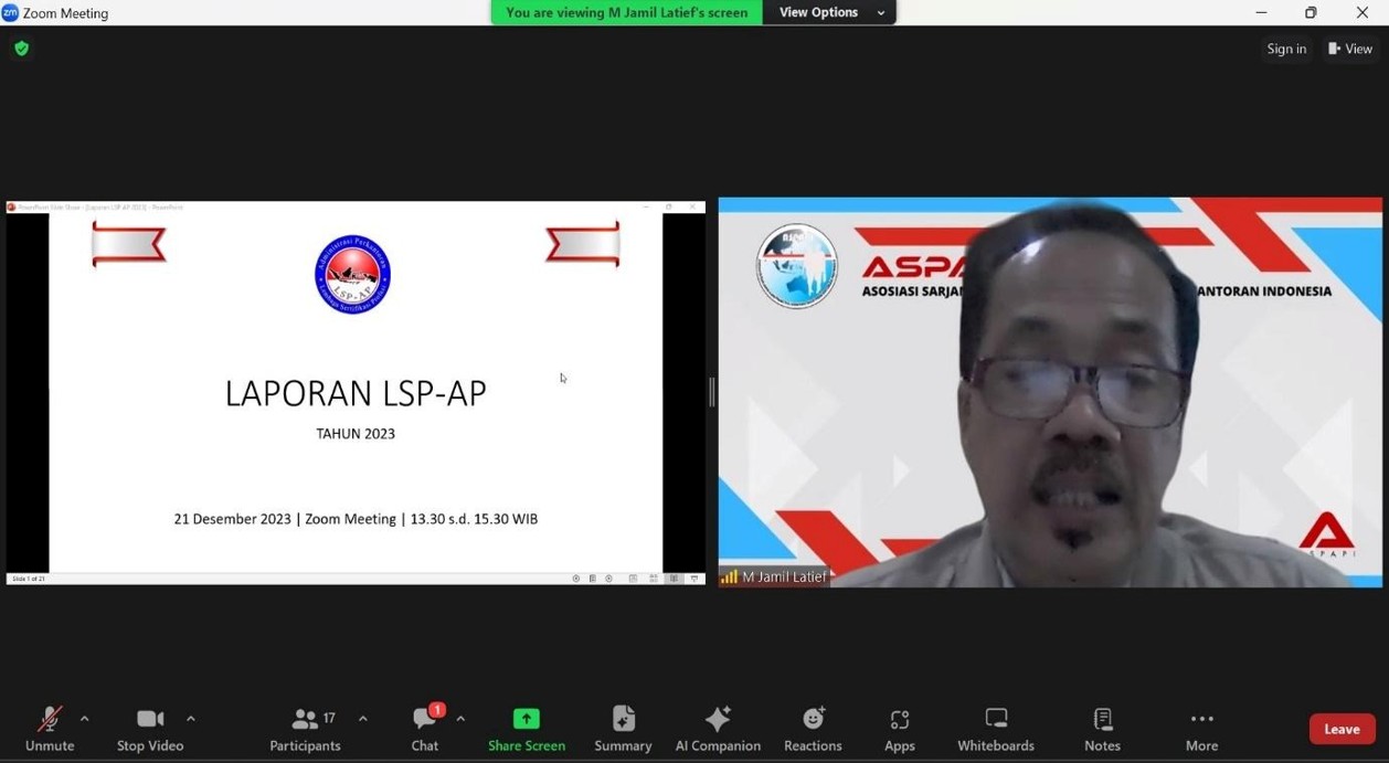 ASPAPI Gelar Rapat Nasional Laporan LSP-KAP untuk Perkuat Tata Kelola Sertifikasi Kompetensi